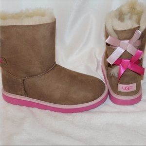 UGG K Bailey II/Made in china/Water resistance/Pink,Tan